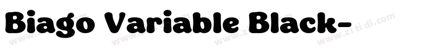 Biago Variable Black字体转换